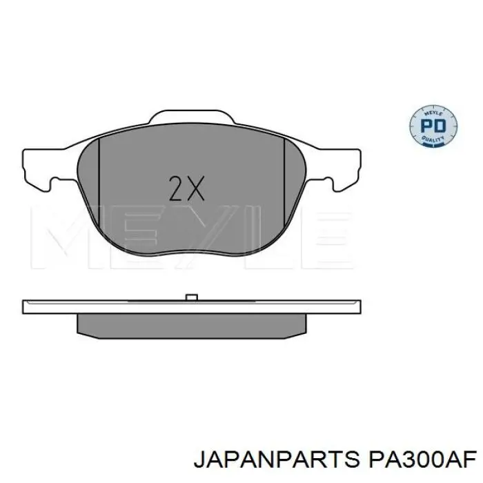 PA300AF Japan Parts pastillas de freno delanteras