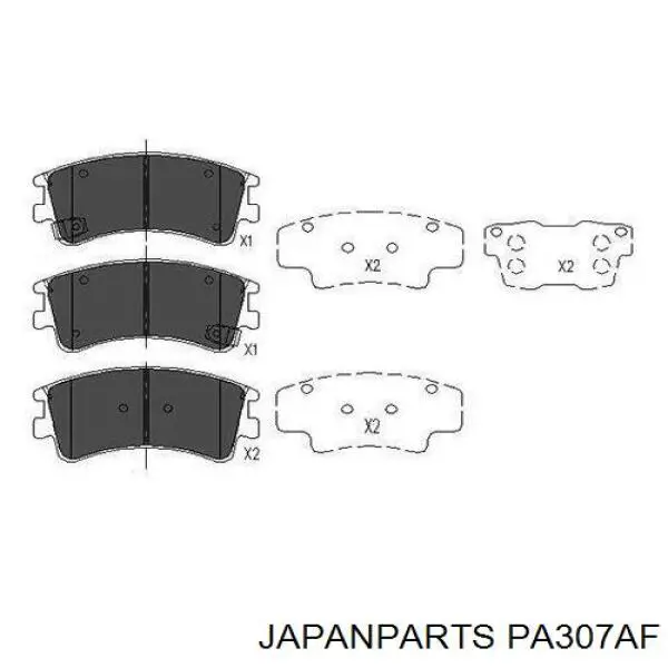Pastillas de freno PA307AF Japan Parts