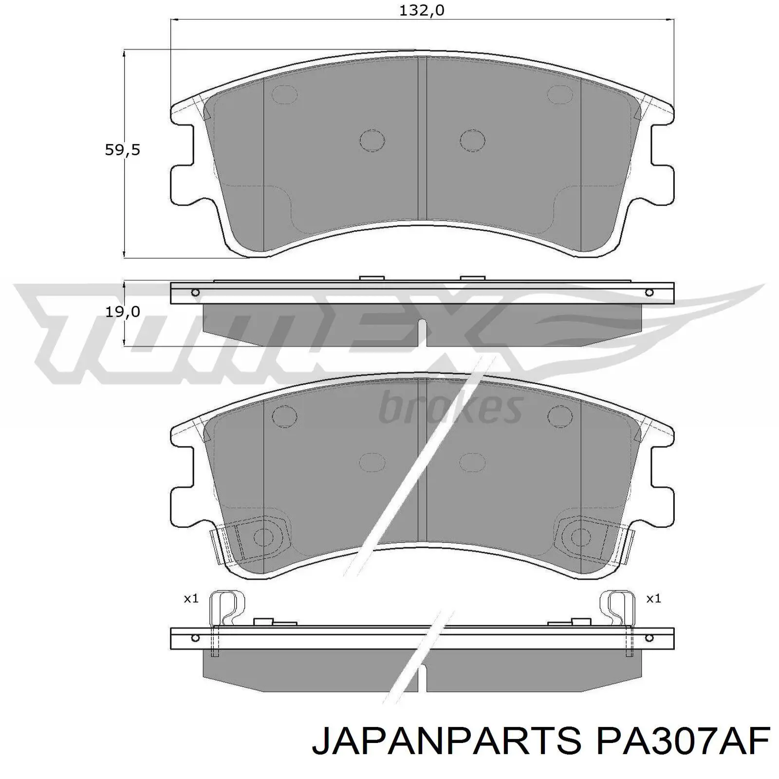 Comprar PA307AF Japan Parts Pastillas delanteras de freno