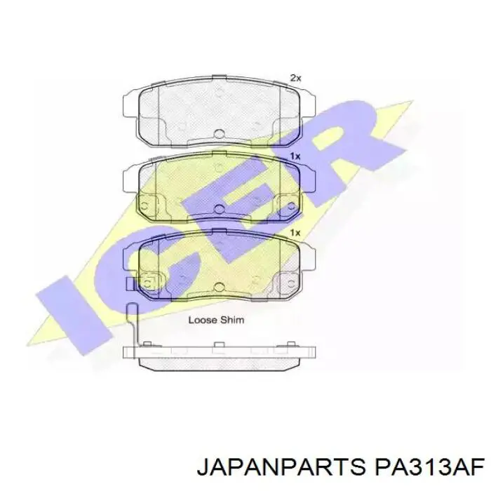 Comprar PA313AF Japan Parts Pastillas delanteras de freno