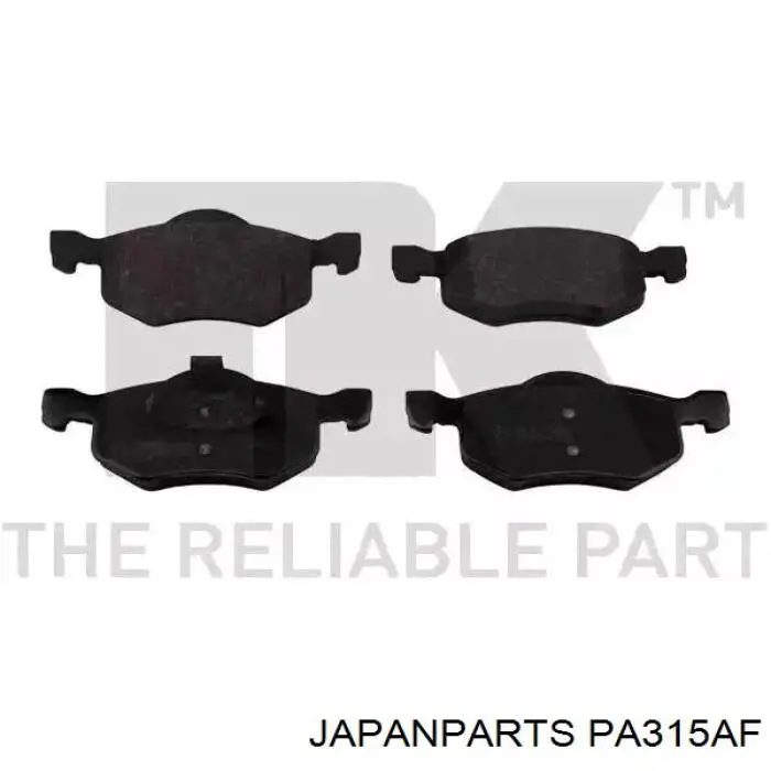 PA-315AF Japan Parts pastillas de freno delanteras