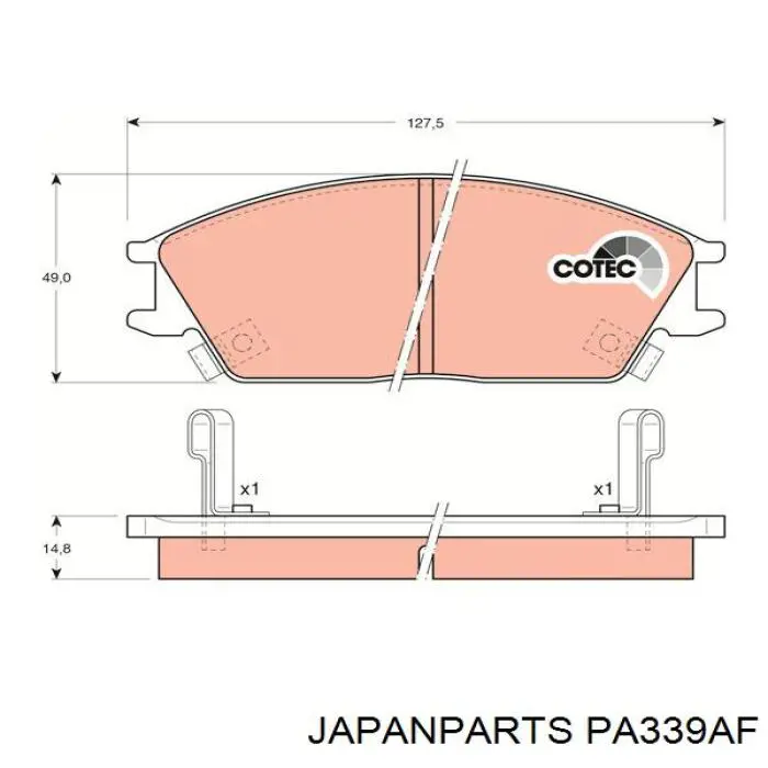 Pastillas de freno delanteras Japan Parts PA339AF