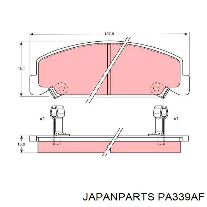 PA339AF Japan Parts Pastillas delanteras