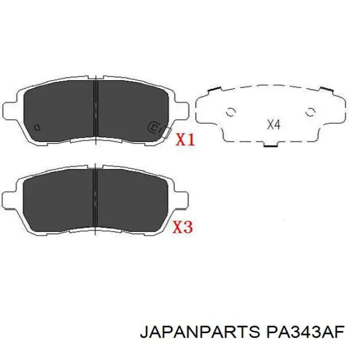 Pastillas freno delanteras Japan Parts PA343AF precio, desde 26,51 EUR