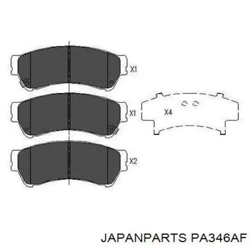 Comprar PA346AF Japan Parts Pastillas delanteras de freno