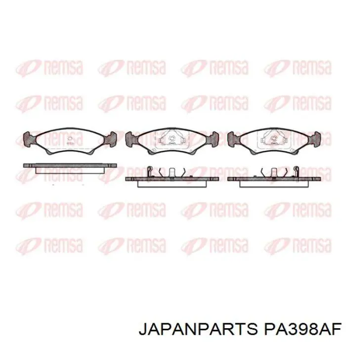 Comprar PA398AF Japan Parts Pastillas delanteras de freno