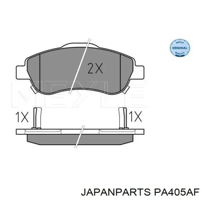 Comprar PA405AF Japan Parts Pastillas delanteras de freno