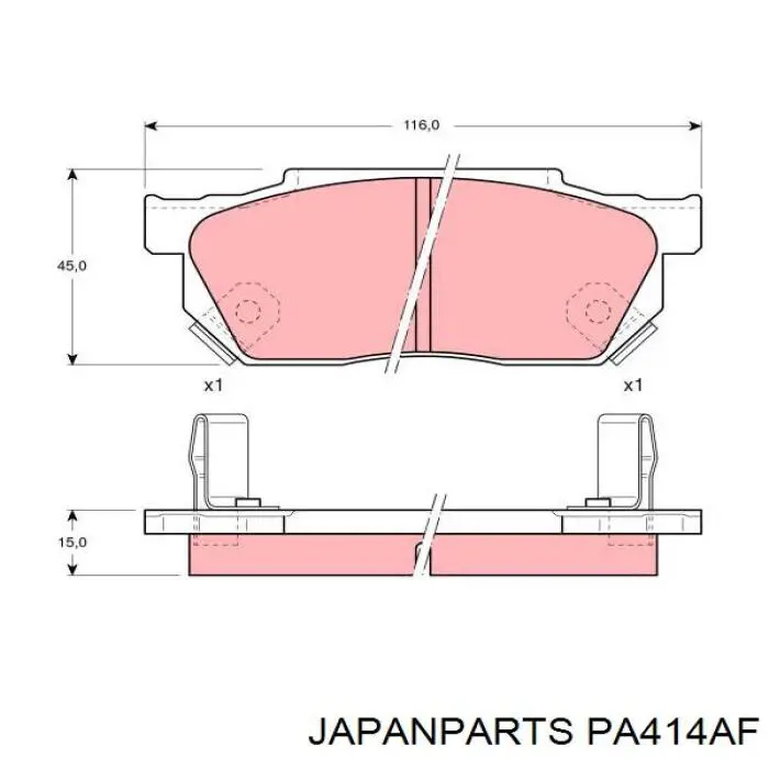 Pastillas freno delanteras Japan Parts PA414AF precio, desde 20,16 EUR