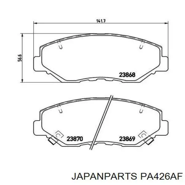 Pastillas freno delanteras Japan Parts PA426AF precio, desde 47,97 EUR