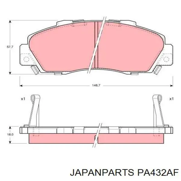 Pastillas freno delanteras Japan Parts PA432AF precio, desde 33,74 EUR