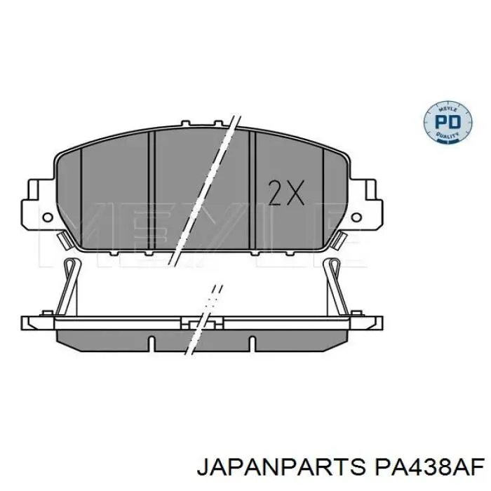 PA-438AF Japan Parts pastillas de freno delanteras