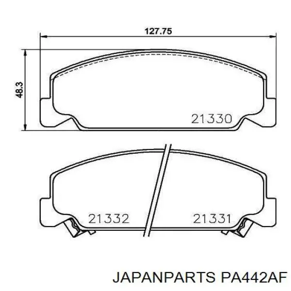 PA442AF Japan Parts pastillas de freno delanteras