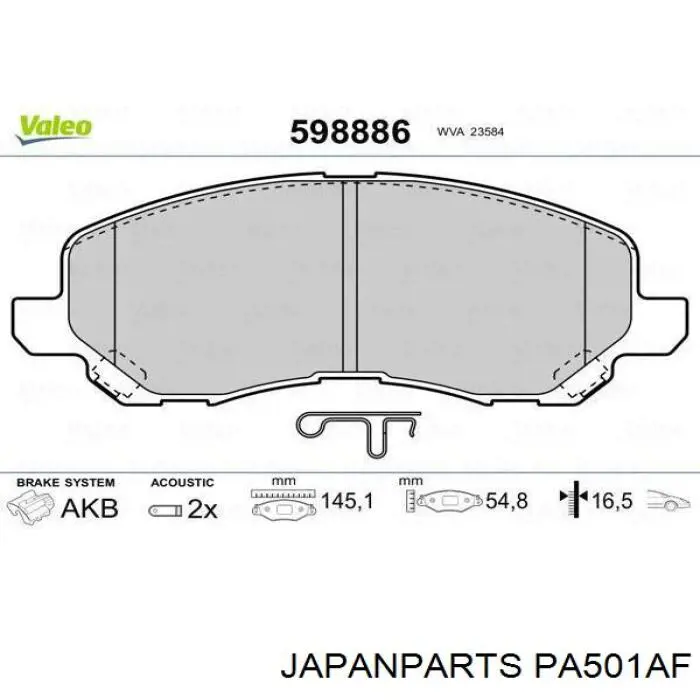 Pastillas de freno delanteras Mitsubishi Galant 8 EA