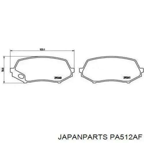 Pastillas freno delanteras Japan Parts PA512AF precio, desde 44,52 EUR
