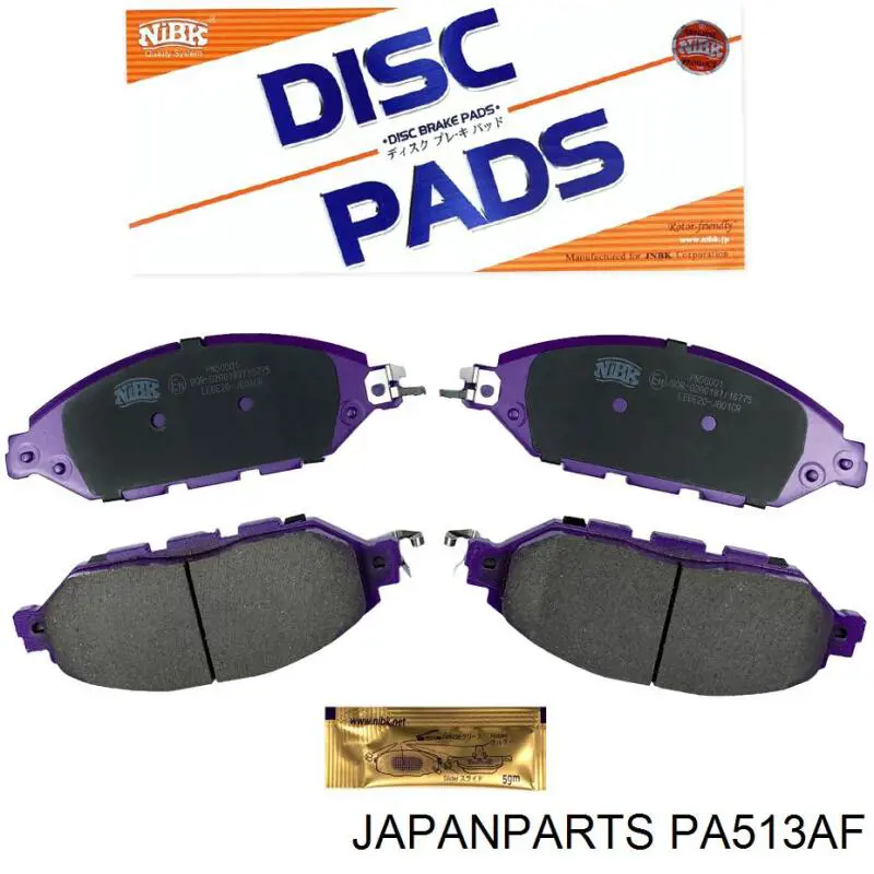 PA513AF Japan Parts pastillas de freno delanteras