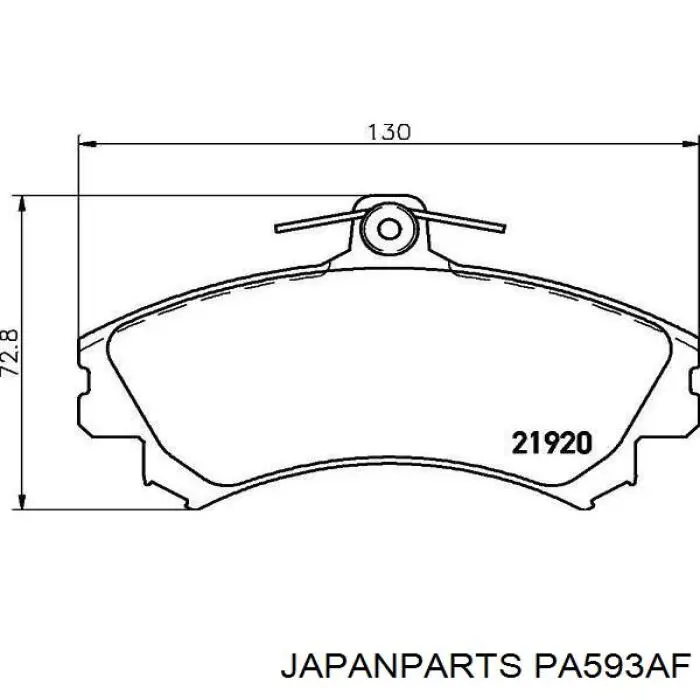 Pastillas de freno PA593AF Japan Parts