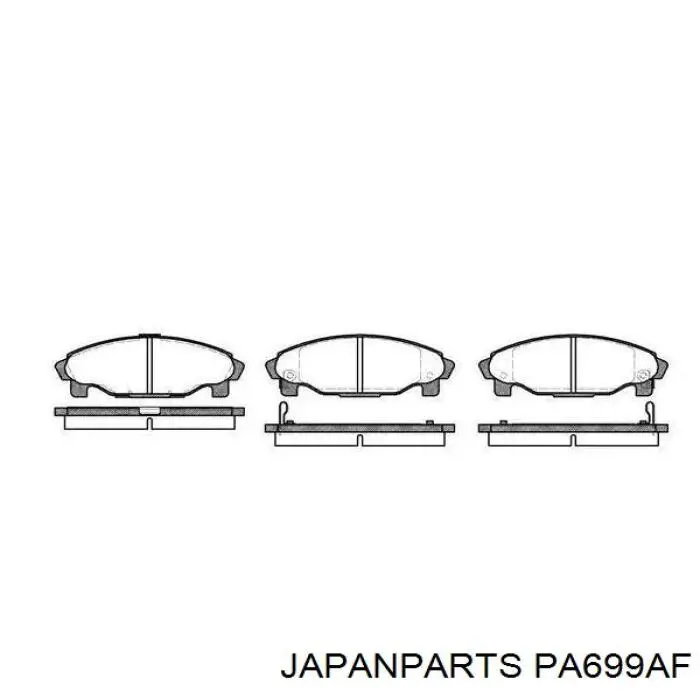 PA699AF Japan Parts pastillas de freno delanteras