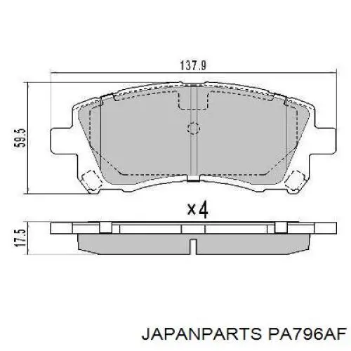 Pastillas de freno delanteras Subaru Legacy 3 BE, BH
