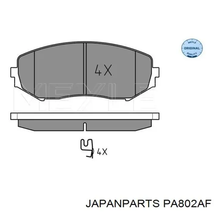 Pastillas de freno PA802AF Japan Parts