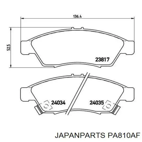 Pastillas freno delanteras Japan Parts PA810AF precio, desde 31,40 EUR