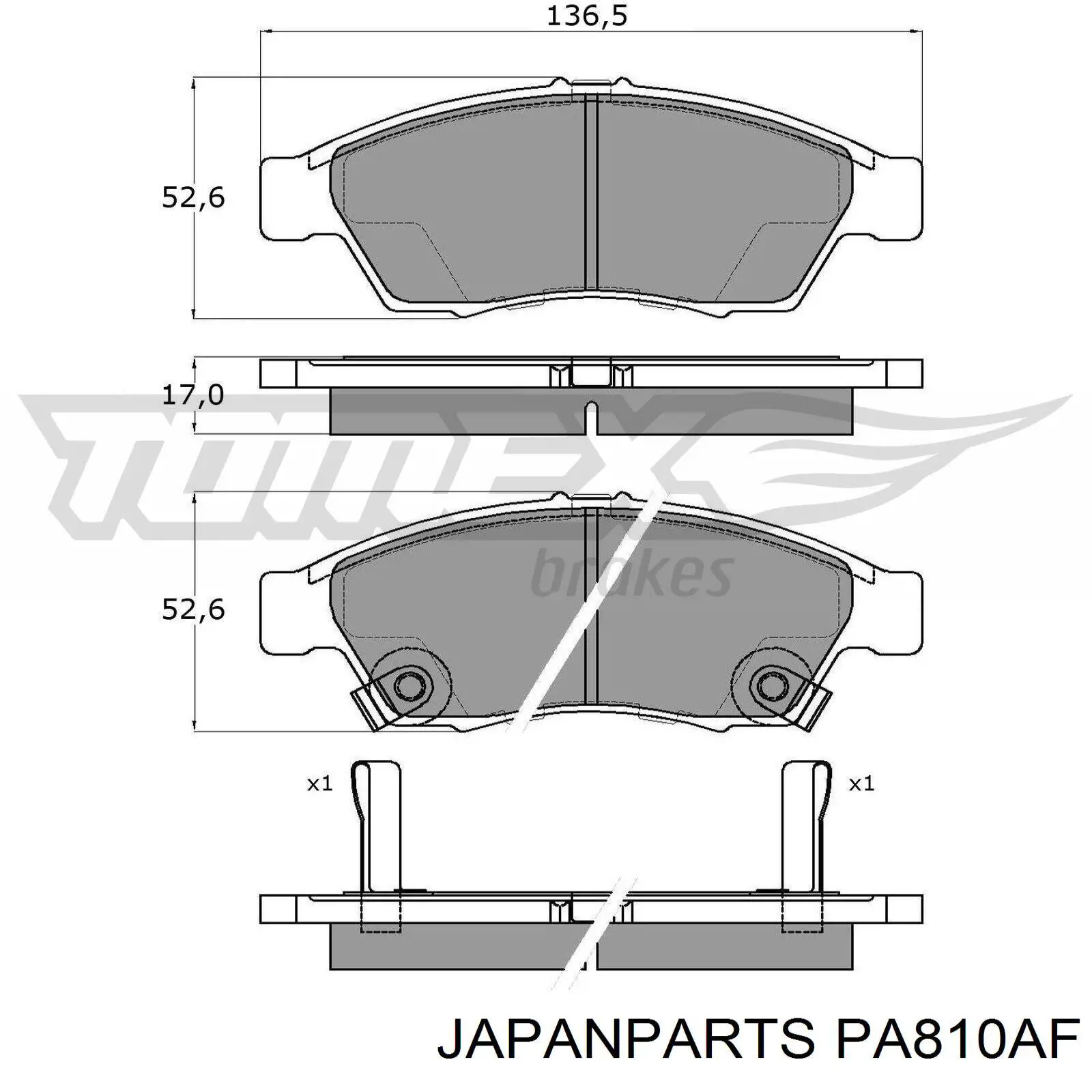 Comprar PA810AF Japan Parts Pastillas delanteras de freno