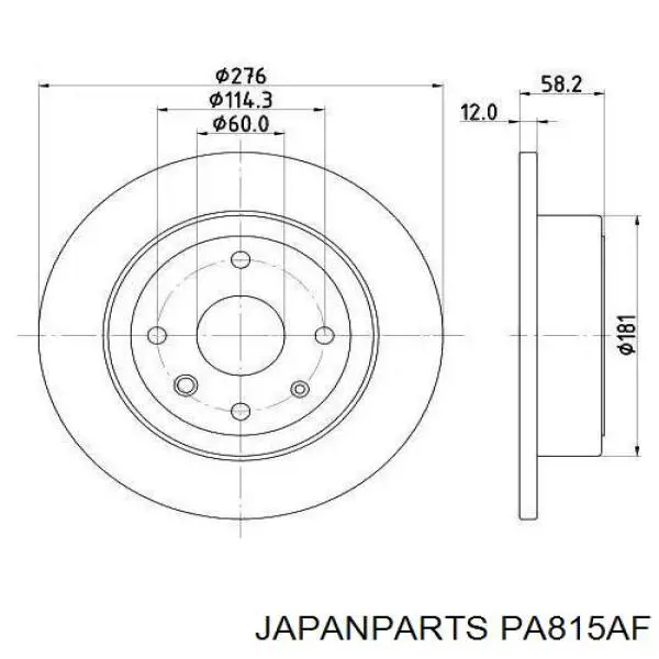 PA815AF Japan Parts Pastillas delanteras