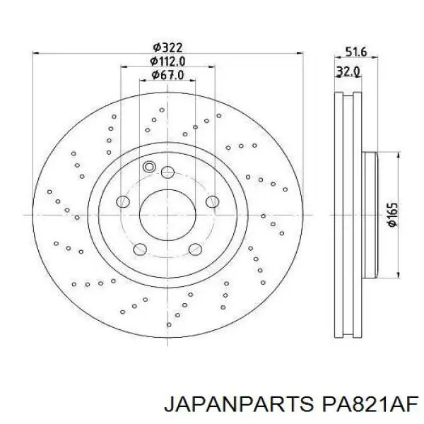 Pastillas de freno PA821AF Japan Parts