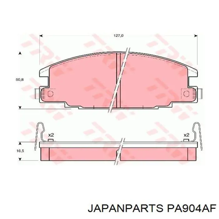 Pastillas freno delanteras Japan Parts PA904AF precio, desde 51,39 EUR