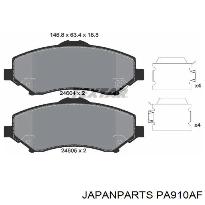 Pastillas freno delanteras Japan Parts PA910AF precio, desde 38,39 EUR