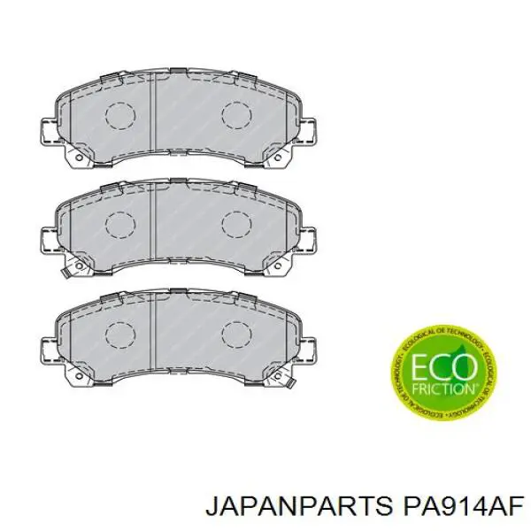 PA914AF Japan Parts pastillas de freno delanteras