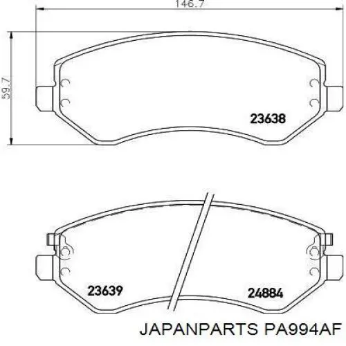 Pastillas freno delanteras Japan Parts PA994AF precio, desde 31,97 EUR