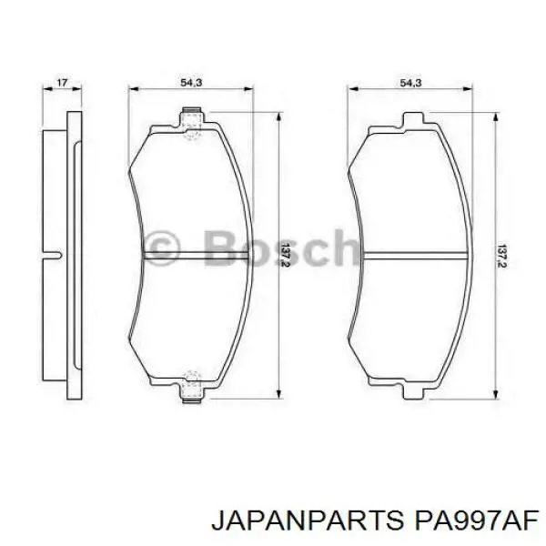 Pastillas freno delanteras Japan Parts PA997AF precio, desde 46,32 EUR