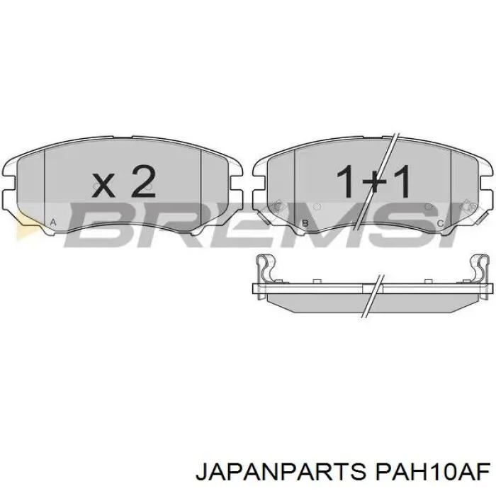 Pastillas de freno PAH10AF Japan Parts