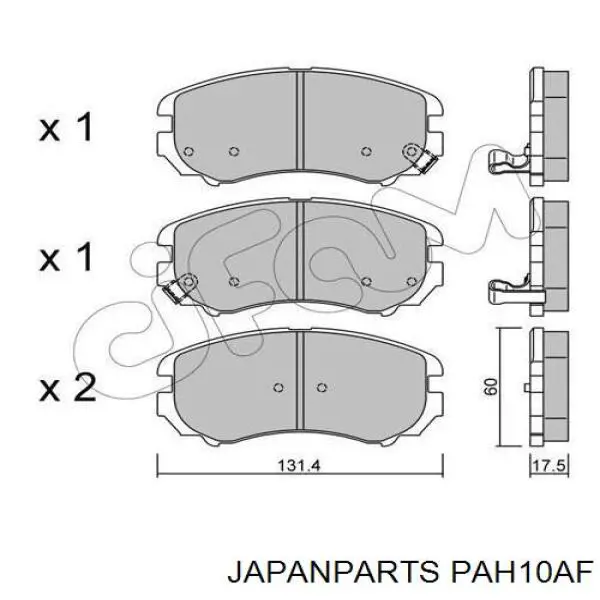 Pastillas freno delanteras Japan Parts PAH10AF precio, desde 29,28 EUR