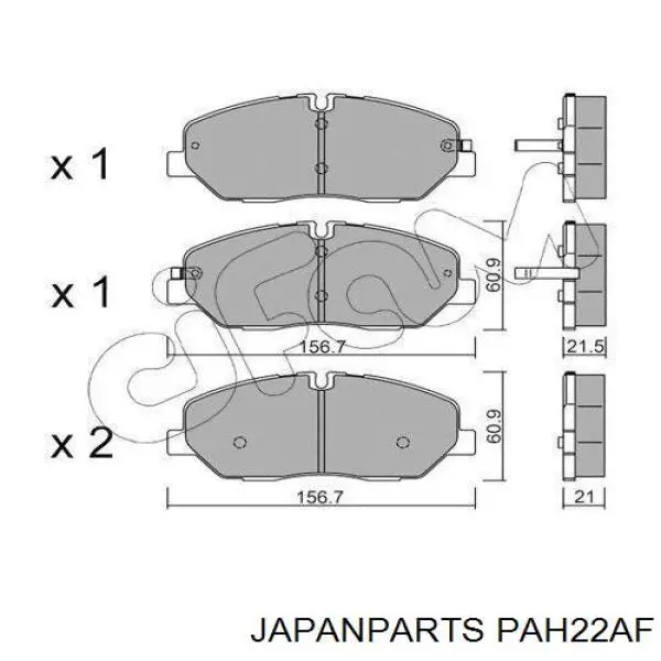 Pastillas freno delanteras Japan Parts PAH22AF precio, desde 64,13 EUR