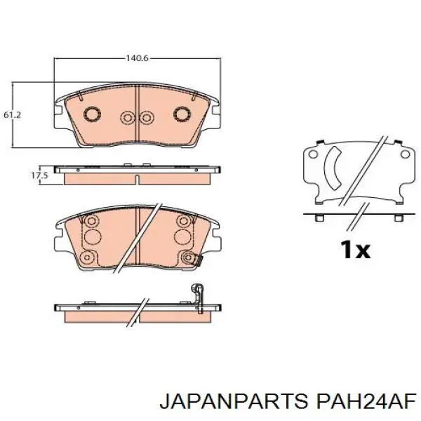 Pastillas freno delanteras Japan Parts PAH24AF precio, desde 53,07 EUR