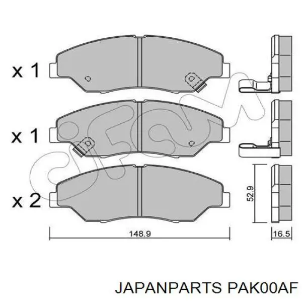 Pastillas freno delanteras Japan Parts PAK00AF precio, desde 28,46 EUR