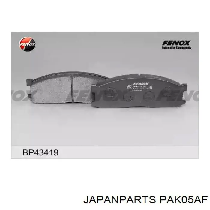 PAK05AF Japan Parts Pastillas delanteras