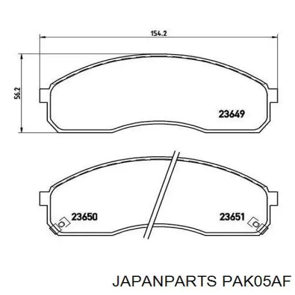 Pastillas freno delanteras Japan Parts PAK05AF precio, desde 38,53 EUR