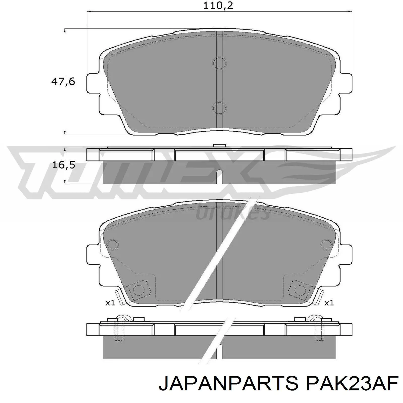 Comprar PAK23AF Japan Parts Pastillas delanteras de freno