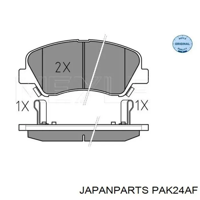 Pastillas de freno delanteras Japan Parts PAK24AF