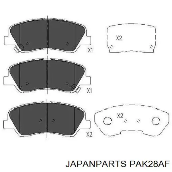 Pastillas freno delanteras Japan Parts PAK28AF precio, desde 30,72 EUR