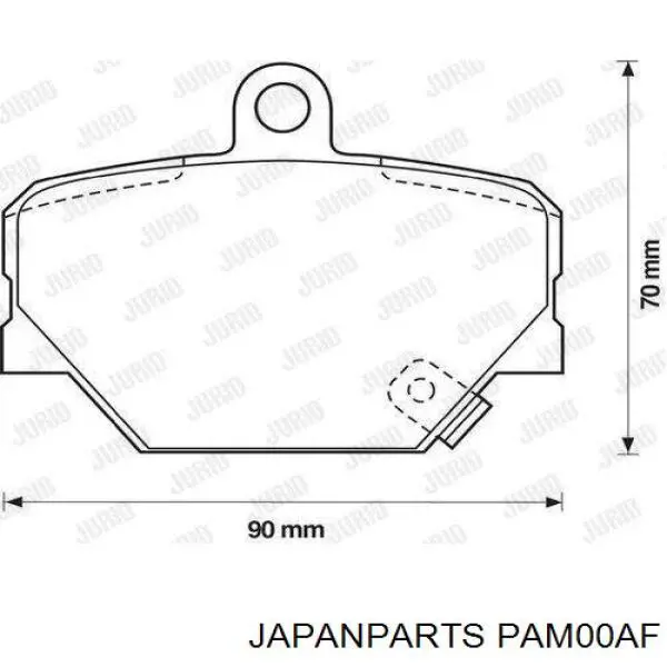 Pastillas de freno delanteras Japan Parts PAM00AF