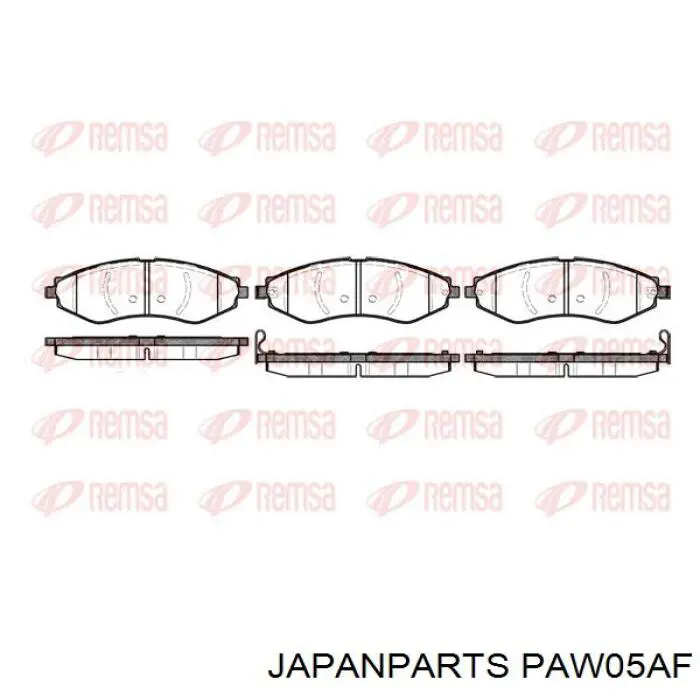 PA-W05AF Japan Parts pastillas de freno delanteras