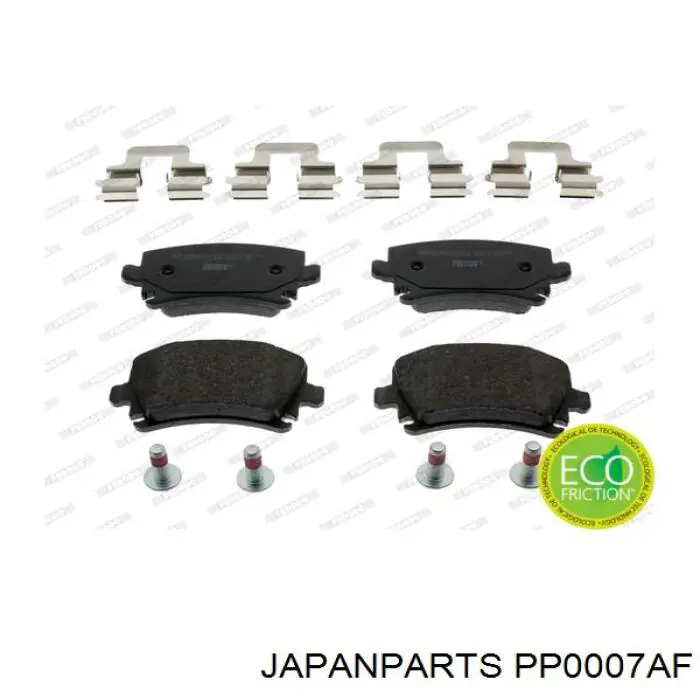 PP0007AF Japan Parts pastillas de freno traseras