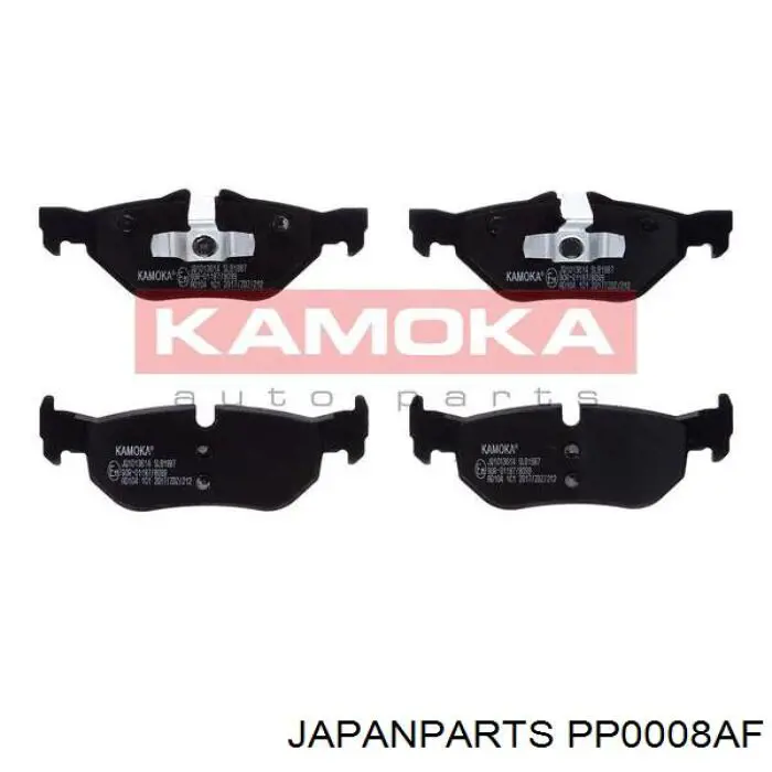 PP0008AF Japan Parts pastillas de freno traseras