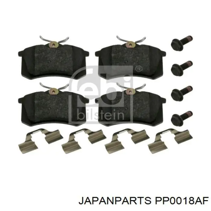 PP0018AF Japan Parts Pastillas freno traseras