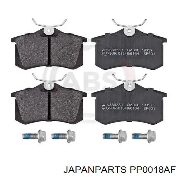 PP0018AF Japan Parts pastillas de freno traseras