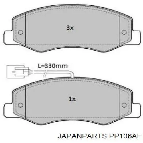 Pastillas traseras de freno Japan Parts PP106AF precio, desde 31,64 EUR