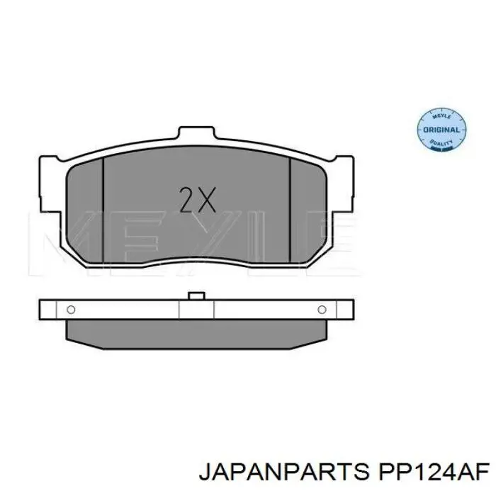 PP-124AF Japan Parts pastillas de freno traseras